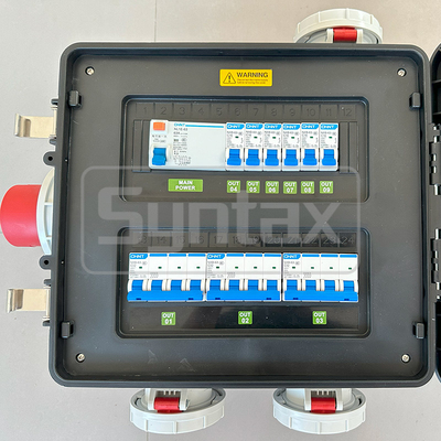Syntax MP24 Portable Distribution Box Three Phase 63A For Stage Lighting Box PC Material