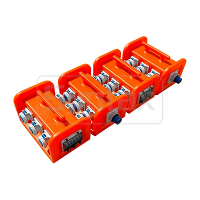 Syntax MS7 Single Phase 16A HDPE Portable Distribution Box IP67 With Breakers Easy Lifting 395x260x275mm