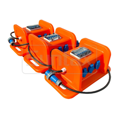 Syntax MS8 Single Phase 16A HDPE Portable Distribution Box IP67 With Extension Cable 1 Meter With Handle 490x290x255mm