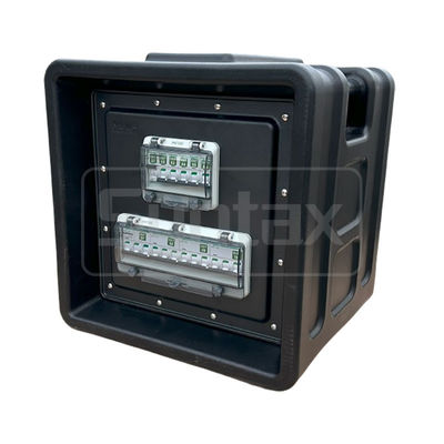 Syntax MD1 Three Phase 400A HDPE Portable Distribution Box IP67 With UL Listed Nema Sockets 430x380x460mm