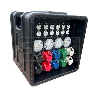 Syntax MD1 Three Phase 400A HDPE Portable Distribution Box IP67 With UL Listed Nema Sockets 430x380x460mm