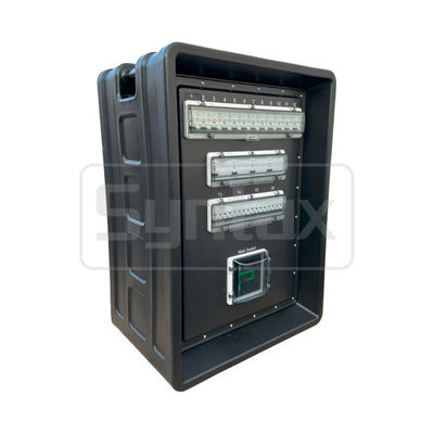 Syntax MD4 Three Phase 125A IP67 Waterproof HDPE Power Distro With Schneider Breakers And PowerSyntax Industrial Plugs and Sockets 630x430x900mm
