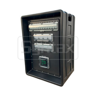 Syntax MD4 Three Phase 125A IP67 Waterproof HDPE Power Distro With Schneider Breakers And PowerSyntax Industrial Plugs and Sockets 630x430x900mm