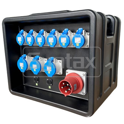 Syntax MD2 5P 63A 400v Three Phase Portable Distribution Boards HDPE IP67 Waterproof With Schneider Breakers for Event Power 530x380x460mm