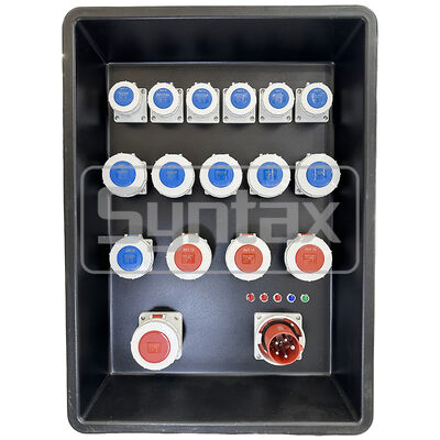 Syntax MD4 Three Phase 63AMP IP67 Waterproof HDPE Portable Power Distribution Board For FIFA Sporting Events In Qatar 630x430x900mm