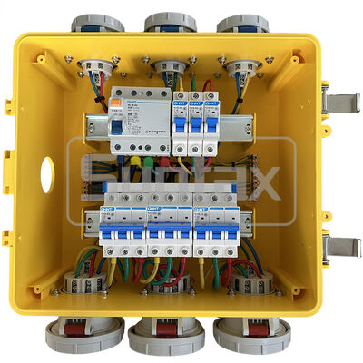 Syntax MP24 IP67 Waterproof Portable Power Distribution Box 63A/5P with 1.0m Rubber Cable Residual Protected