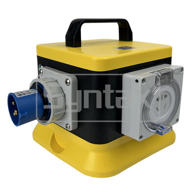 Syntax MZ6 IP67 Waterproof Portable Power Distribution Board 16A/3P 1-Phase Outdoors Yellow & Black Box 20*20*21.5CM