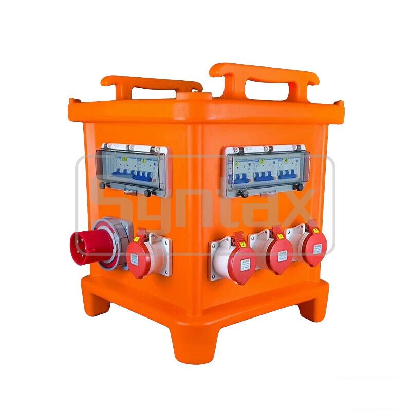 Syntax MK2 Portable Power Distribution Box 125A 3PH 400v Waterproof HDPE Distro Box 46*46*55CM