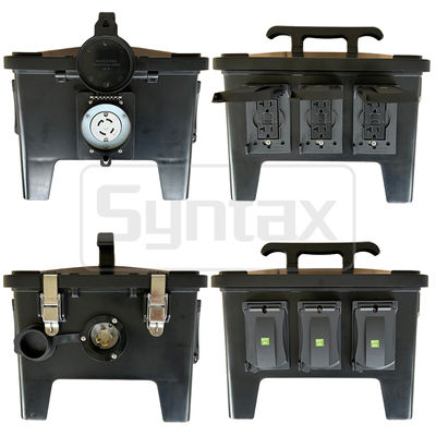 Синтаксис MP24 водонепроницаемый портативный блок распределения электроэнергии 30A однофазный 2-полюсный 4-проводный UL/ETL Перечисленные приемники