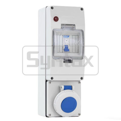 Синтаксис UBM316 IP66 водонепроницаемая промышленная розетка с 16A 3P 220V и никелевыми латунистыми контактами